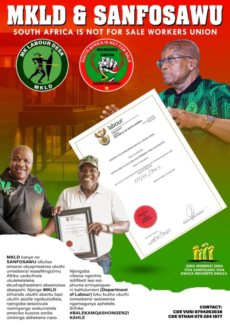 MK Labour Desk and SANFOSAWU Call on All Job Seekers to Register for Employment Opportunities in Sipingo